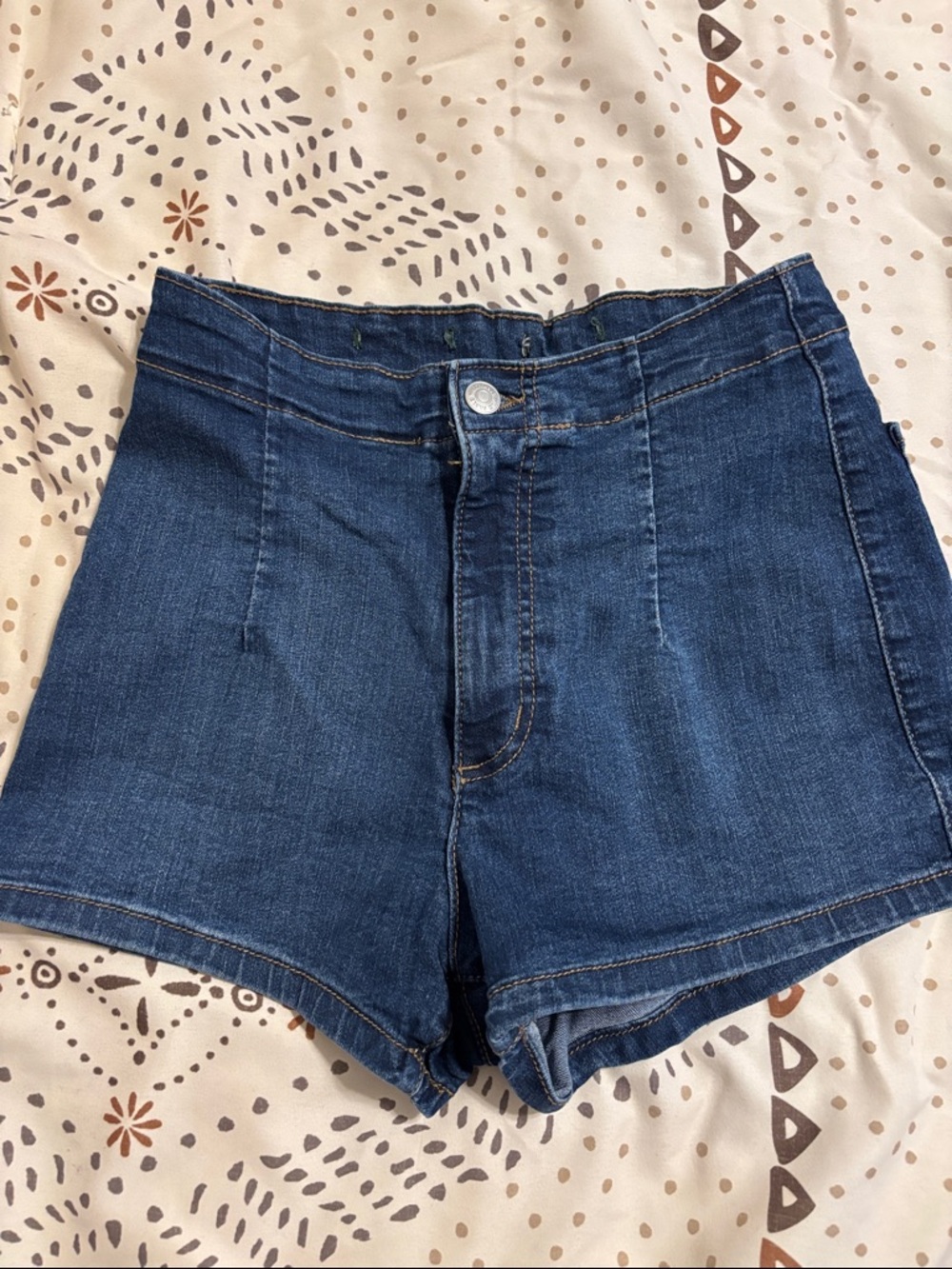 wild fable Dark Blue High-Rise Denim Shorts